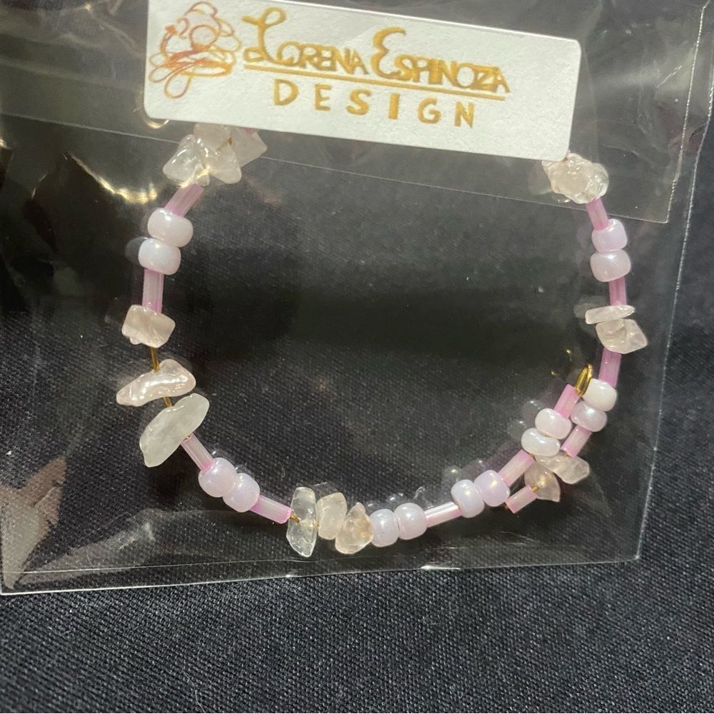 glass bracelet and gemstone bracelets pack of 2 - Picture 3 of 6